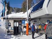 The staff is present at the chairlift.