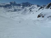 Slope from Aiguille Percée in Tignes