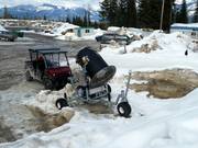 One of the few snow cannons at Kicking Horse