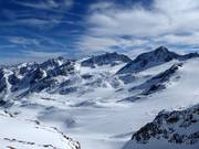 View from Daunjoch over the Stubai Glacier