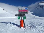 Slope signage in La Rosière