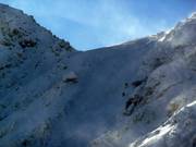 Extreme rocky couloir at Chopok North