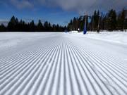 Groomed slope in the Idre Fjäll ski area