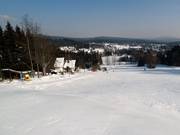 View of the easy slope