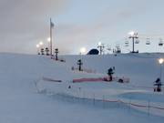 Complete snowmaking coverage of the area