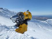 High-performance snow cannon at Mt. Hutt