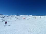 View over the snow parks at Crap Sogn Gion