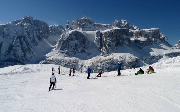 Skiing near St. Kassian (San Cassiano)