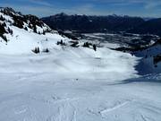 View from the high-altitude ski area into the valley