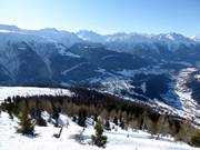 View of the village of Bellwald from the ski area