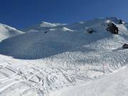 Great off-piste terrain above the Gummenalp