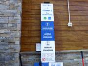 Information at the lift entrance