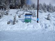 Signage in the Fairmont Hot Springs ski area