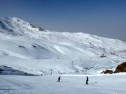 View of the powder slopes Laguna de las Yeguas