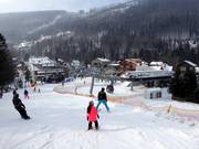 View of the accommodations at the valley station of the gondola lift
