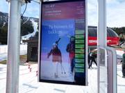 Information about waiting times at the lifts