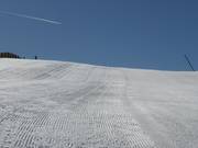 Freshly groomed slope