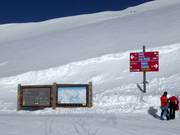 Slope map in the ski area