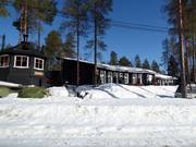 Log cabins on the slopes