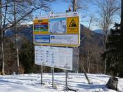 Information board at the mountain station of the Götschenkopfbahn