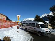 By taxi, you travel from Sent to Scuol.