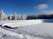 The reservoir pond next to the Junior Ski Circus