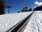 Conveyor belt at the mountain station of the Karwendel Bergbahn