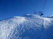 Powder slopes at the Gaffia-Pizolhütte chairlift