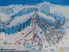 Trail map Drouzin le Mont – Le Biot-Col du Corbier