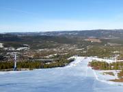 View over the Nesfjellet ski area
