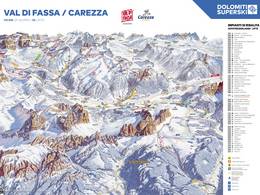 Trail map Catinaccio/Ciampedie – Vigo di Fassa/Pera di Fassa