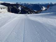 Perfectly groomed slope in the Sillian ski area