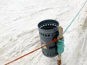 Trash can at the valley station of the Tellerlift Cristallo