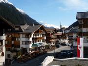 View of the accommodations in Ischgl from Hotel Trofana Royal
