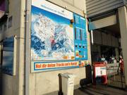 Modern information board at the ticket offices