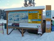 Information board in the ski area