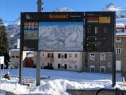 Information board with current status at the valley station