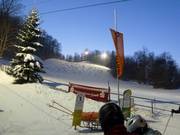 View from the lift entrance onto the piste