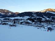 View of the accommodations in Fieberbrunn at the valley station