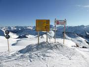 Information board at a junction