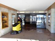 The restaurants are cleaned daily.