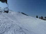 The slopes are free of bumps and moguls.