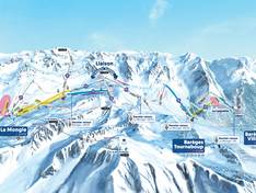 Trail map Grand Tourmalet/Pic du Midi – La Mongie/Barèges