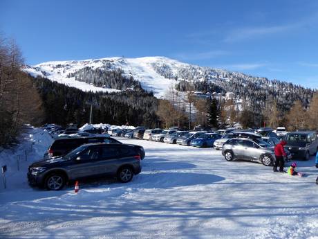 Tamsweg: access to ski resorts and parking at ski resorts – Access, Parking Katschberg