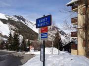 Ski bus stop in Saint Sorlin d'Arves