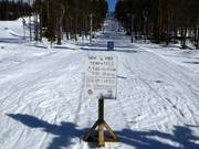Information board at the entrance to the ski lift