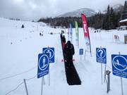 Practice slope with conveyor belt