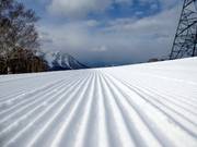 Perfectly groomed slope in Rusutsu