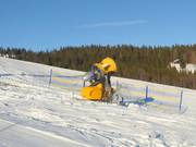 High-performance snow cannon on the Postalm