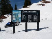 Information board in the ski area